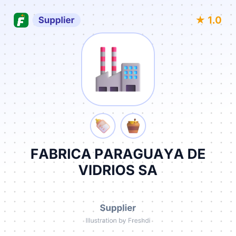 FABRICA PARAGUAYA DE VIDRIOS SA – summary card, no photo uploaded yet
