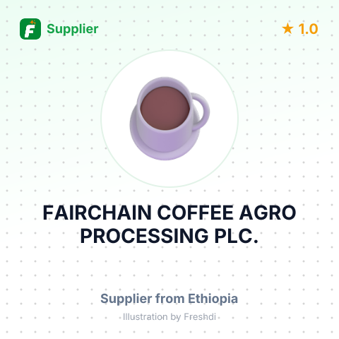FAIRCHAIN COFFEE AGRO PROCESSING PLC. – summary card, no photo uploaded yet