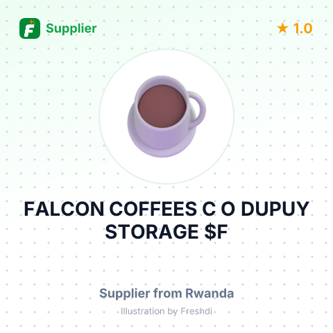 FALCON COFFEES C O DUPUY STORAGE $F – summary card, no photo uploaded yet