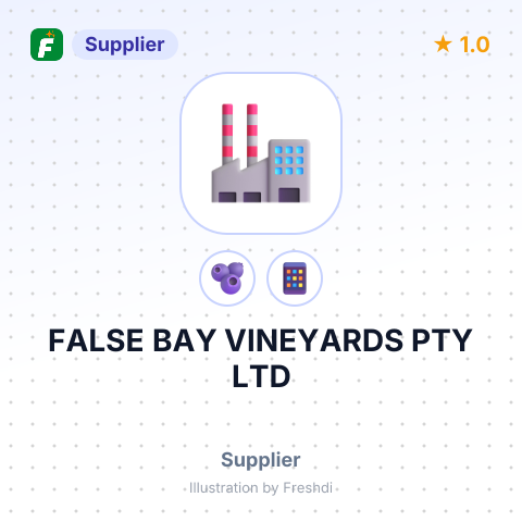 FALSE BAY VINEYARDS PTY LTD – summary card, no photo uploaded yet