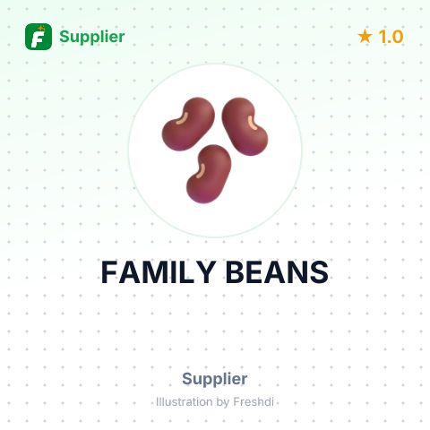 FAMILY BEANS – summary card, no photo uploaded yet
