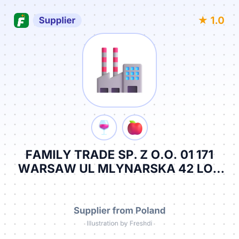 FAMILY TRADE SP. Z O.O. 01 171 WARSAW UL MLYNARSKA 42 LOK 115 POLAND – summary card, no photo uploaded yet