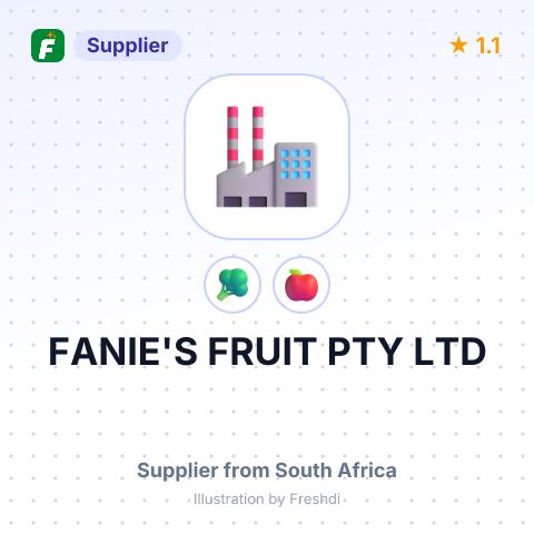 FANIE'S FRUIT PTY LTD – summary card, no photo uploaded yet
