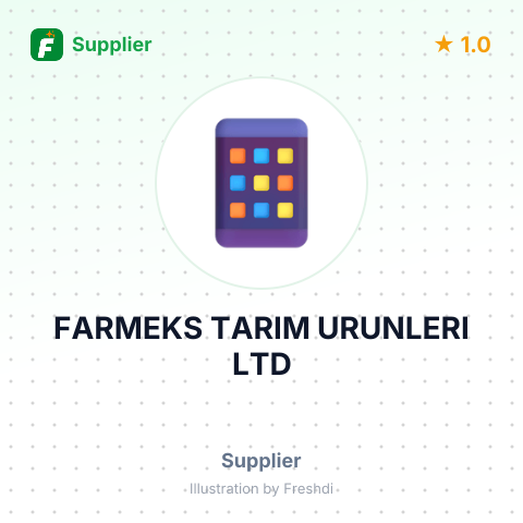 FARMEKS TARIM URUNLERI LTD – summary card, no photo uploaded yet