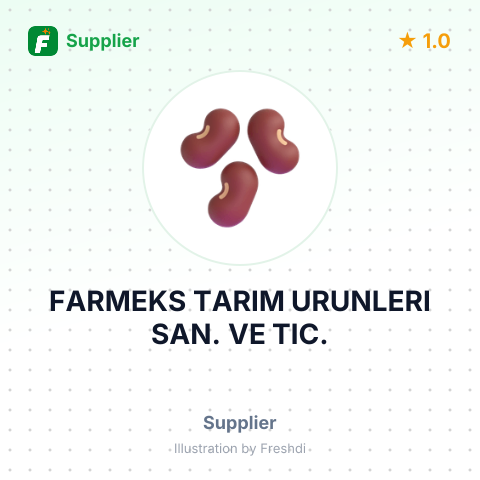FARMEKS TARIM URUNLERI SAN. VE TIC. – summary card, no photo uploaded yet