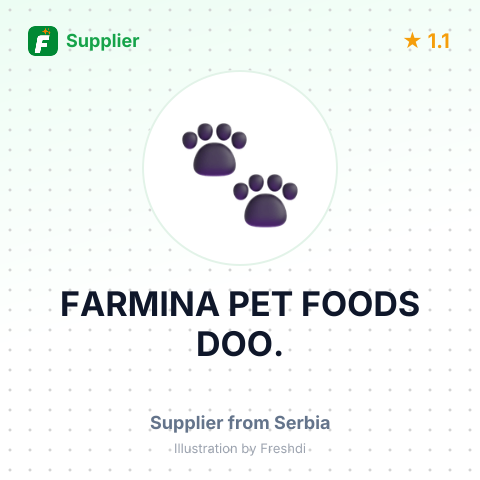 FARMINA PET FOODS DOO. – summary card, no photo uploaded yet