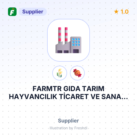 FARMTR GIDA TARIM HAYVANCILIK TİCARET VE SANAYİ LİMİTED ŞİRKETİ – summary card, no photo uploaded yet