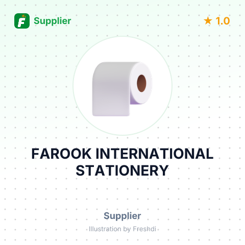 FAROOK INTERNATIONAL STATIONERY – summary card, no photo uploaded yet