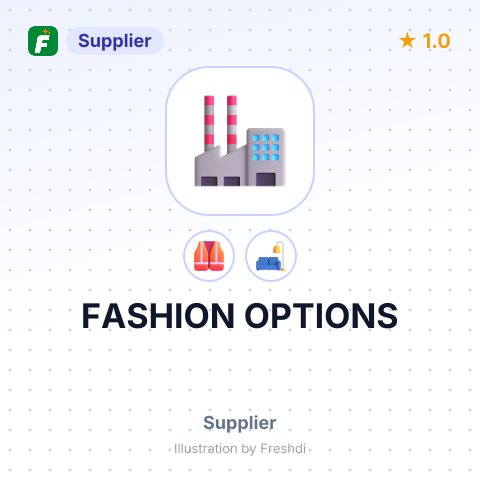 FASHION OPTIONS – summary card, no photo uploaded yet