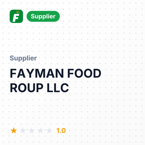 FAYMAN FOOD ROUP LLC – summary card, no photo uploaded yet
