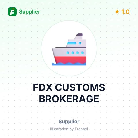 FDX CUSTOMS BROKERAGE – summary card, no photo uploaded yet