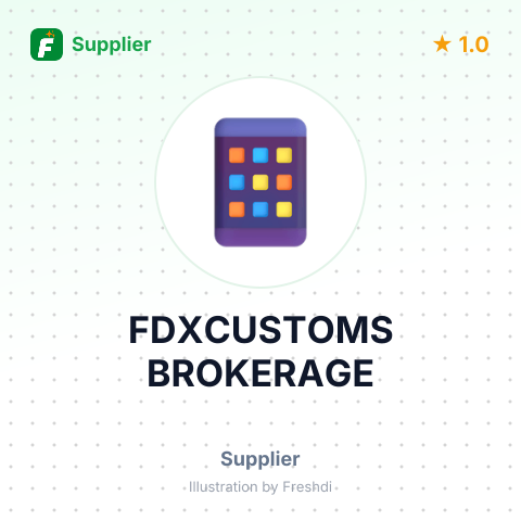 FDXCUSTOMS BROKERAGE – summary card, no photo uploaded yet