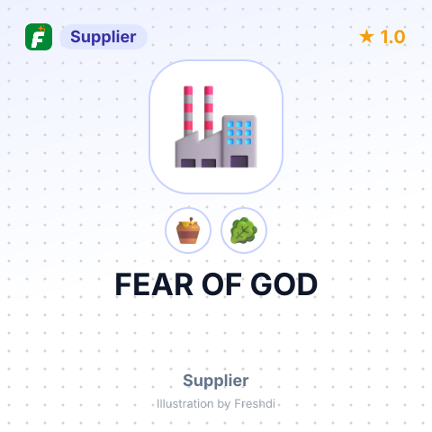 FEAR OF GOD – summary card, no photo uploaded yet