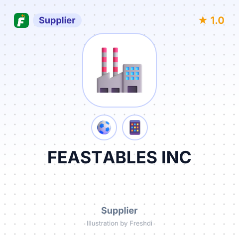 FEASTABLES INC – summary card, no photo uploaded yet