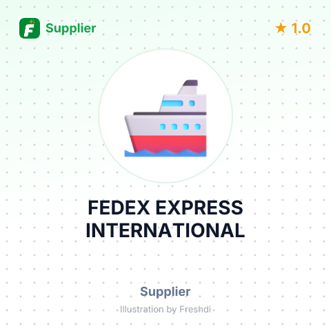 FEDEX EXPRESS INTERNATIONAL – summary card, no photo uploaded yet