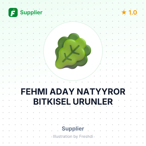 FEHMI ADAY NATYYROR BITKISEL URUNLER – summary card, no photo uploaded yet