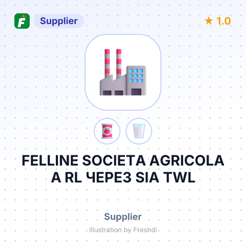 FELLINE SOCIETA AGRICOLA A RL ЧЕРЕЗ SIA TWL – summary card, no photo uploaded yet