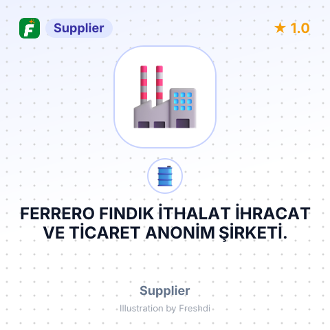 FERRERO FINDIK İTHALAT İHRACAT VE TİCARET ANONİM ŞİRKETİ. – summary card, no photo uploaded yet