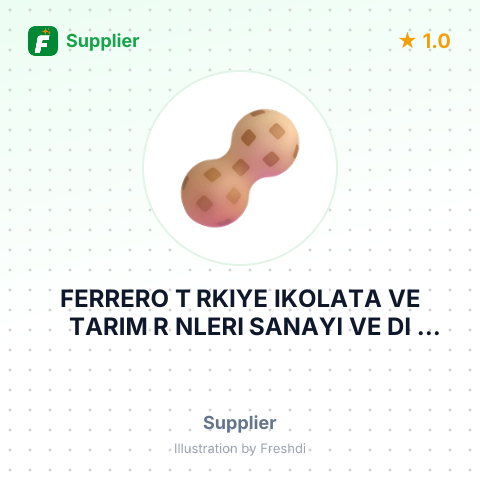 FERRERO T RKIYE IKOLATA VE TARIM R NLERI SANAYI VE DI TICARET A. . – summary card, no photo uploaded yet