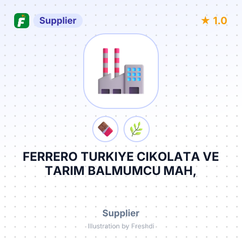 FERRERO TURKIYE CIKOLATA VE TARIM BALMUMCU MAH, – summary card, no photo uploaded yet