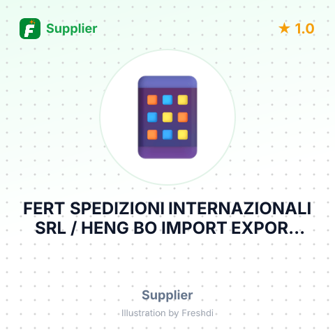 FERT SPEDIZIONI INTERNAZIONALI SRL / HENG BO IMPORT EXPORT CO.,LTD – summary card, no photo uploaded yet
