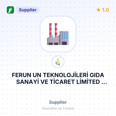 FERUN UN TEKNOLOJİLERİ GIDA SANAYİ VE TİCARET LİMİTED ŞİRKETİ – summary card, no photo uploaded yet