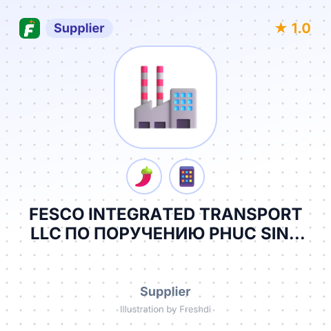 FESCO INTEGRATED TRANSPORT LLC ПО ПОРУЧЕНИЮ PHUC SINH CORPORATION – summary card, no photo uploaded yet