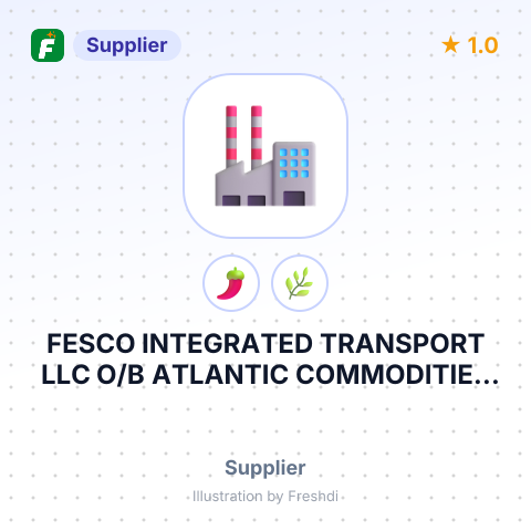 FESCO INTEGRATED TRANSPORT LLC O/B ATLANTIC COMMODITIES VIETNAM LTD – summary card, no photo uploaded yet