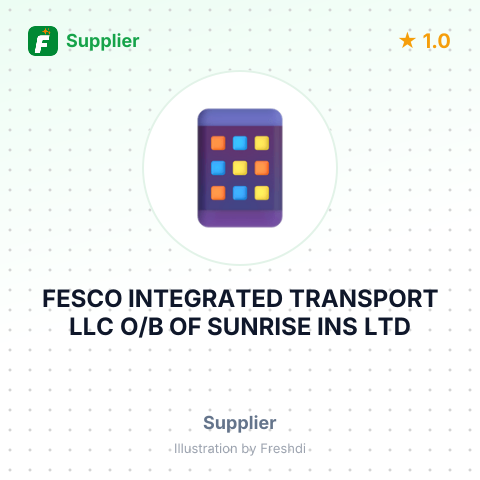 FESCO INTEGRATED TRANSPORT LLC O/B OF SUNRISE INS LTD – summary card, no photo uploaded yet