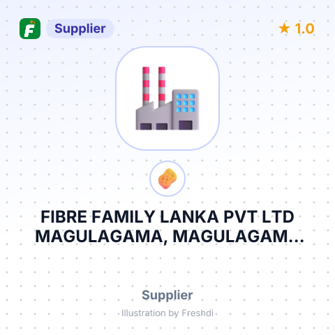 FIBRE FAMILY LANKA PVT LTD MAGULAGAMA, MAGULAGAMA VIA, KULIYAPITIYA EXPORTS ONLY TSO - EREG DDC RMU ORDER – summary card, no photo uploaded yet