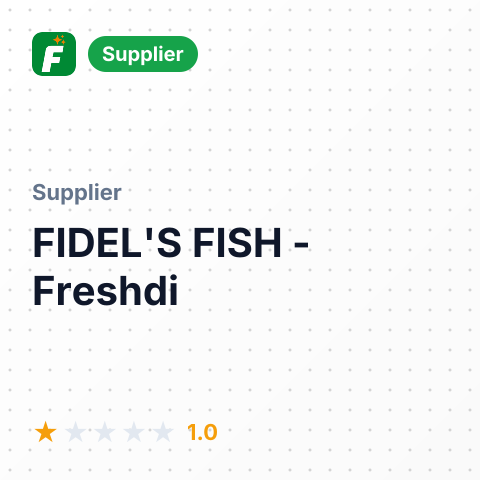 FIDEL'S FISH – summary card, no photo uploaded yet