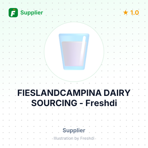 FIESLANDCAMPINA DAIRY SOURCING – summary card, no photo uploaded yet