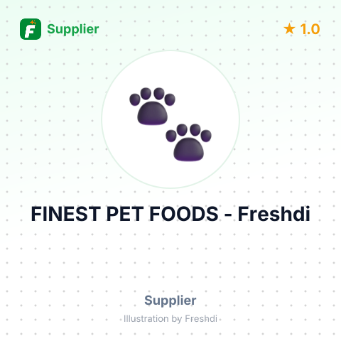 FINEST PET FOODS – summary card, no photo uploaded yet