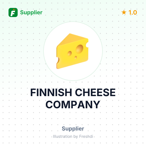 FINNISH CHEESE COMPANY – summary card, no photo uploaded yet