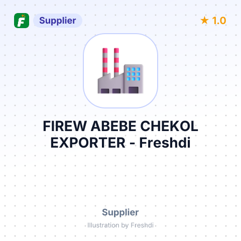 FIREW ABEBE CHEKOL EXPORTER – summary card, no photo uploaded yet