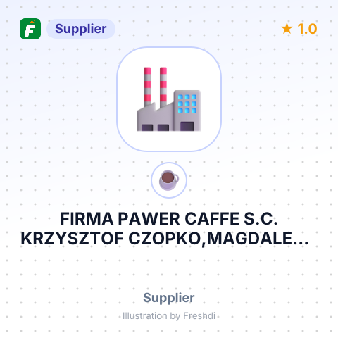 FIRMA PAWER CAFFE S.C. KRZYSZTOF CZOPKO,MAGDALENA CZOPKO Z SIEDZIBA W OSTROWIE – summary card, no photo uploaded yet