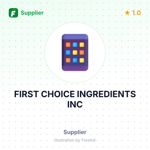 FIRST CHOICE INGREDIENTS INC – summary card, no photo uploaded yet