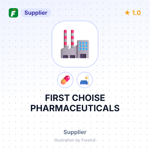 FIRST CHOISE PHARMACEUTICALS – summary card, no photo uploaded yet