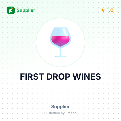 FIRST DROP WINES – summary card, no photo uploaded yet