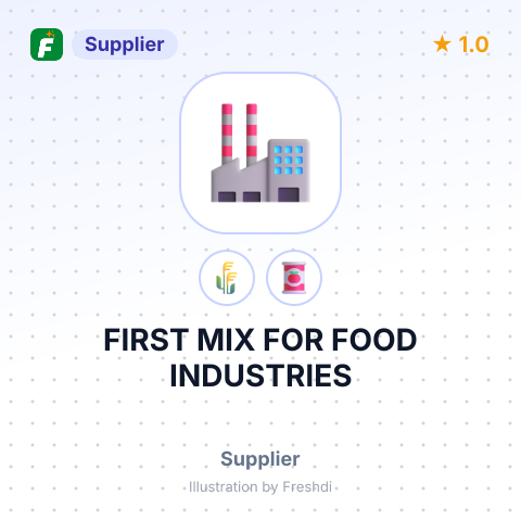 FIRST MIX FOR FOOD INDUSTRIES – summary card, no photo uploaded yet