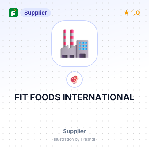 FIT FOODS INTERNATIONAL – summary card, no photo uploaded yet