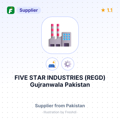 FIVE STAR INDUSTRIES (REGD) Gujranwala Pakistan – summary card, no photo uploaded yet