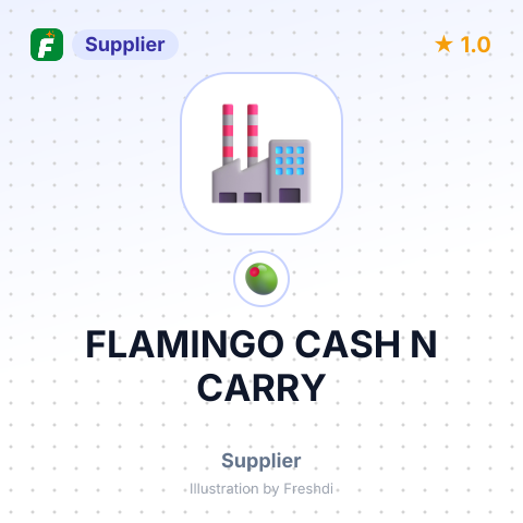 FLAMINGO CASH N CARRY – summary card, no photo uploaded yet