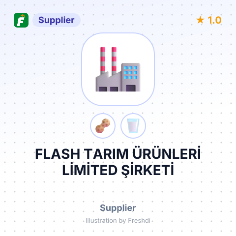 FLASH TARIM ÜRÜNLERİ LİMİTED ŞİRKETİ – summary card, no photo uploaded yet