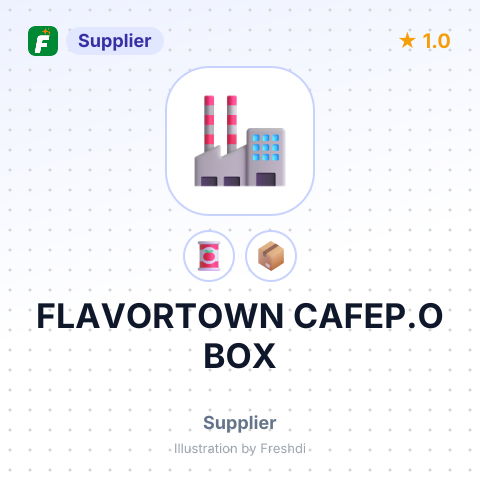 FLAVORTOWN CAFEP.O BOX – summary card, no photo uploaded yet