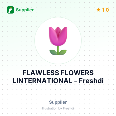 FLAWLESS FLOWERS LINTERNATIONAL – summary card, no photo uploaded yet