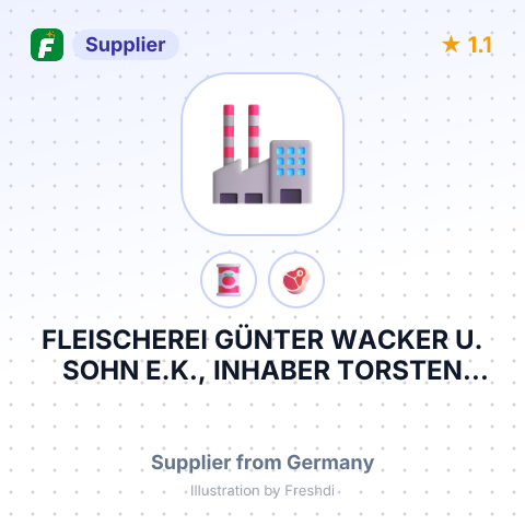 FLEISCHEREI GÜNTER WACKER U. SOHN E.K., INHABER TORSTEN WACKER – summary card, no photo uploaded yet