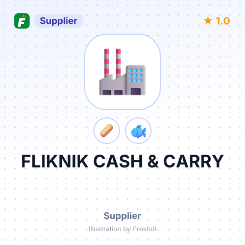 FLIKNIK CASH & CARRY – summary card, no photo uploaded yet