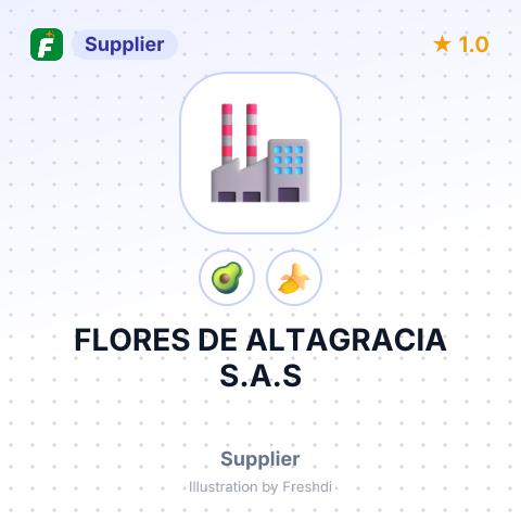 FLORES DE ALTAGRACIA S.A.S – summary card, no photo uploaded yet
