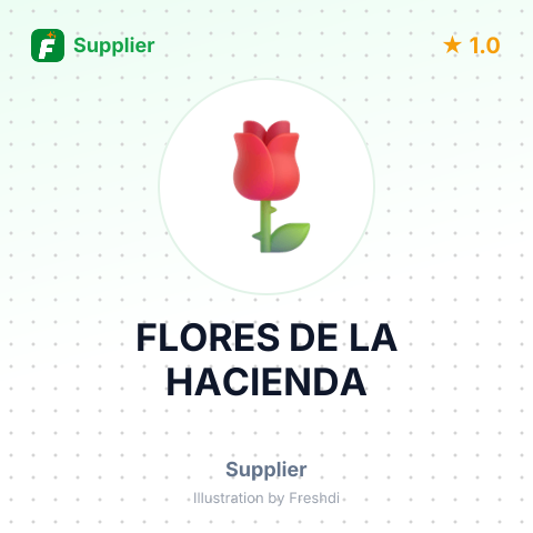 FLORES DE LA HACIENDA – summary card, no photo uploaded yet